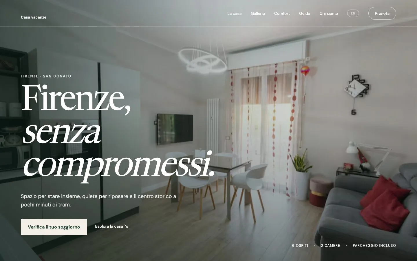Schermata del progetto: Casa vacanze con prenotazione diretta